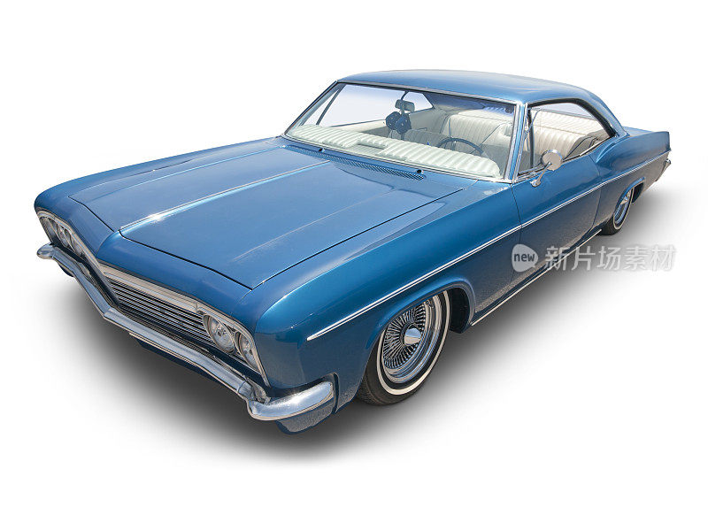 蓝色1966 lowrider,